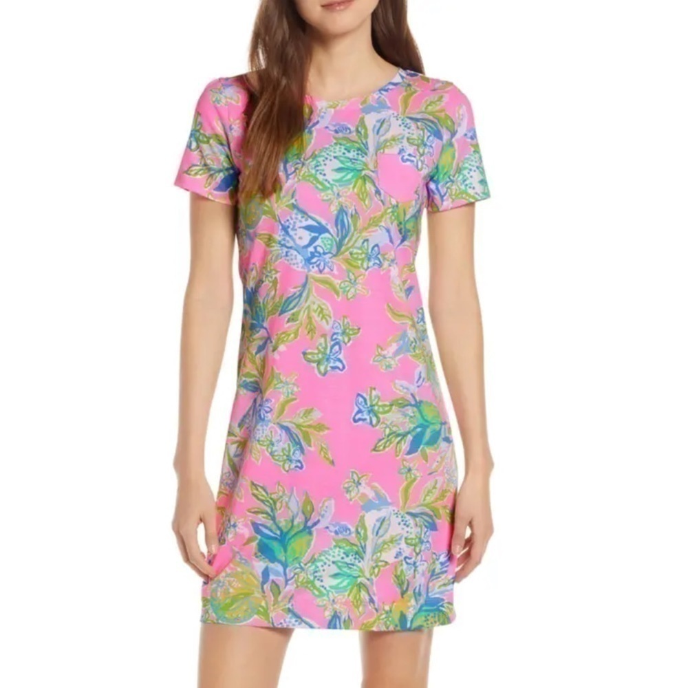 Lilly Pulitzer Floral Print T Shirt Dress - Picture 3 of 10